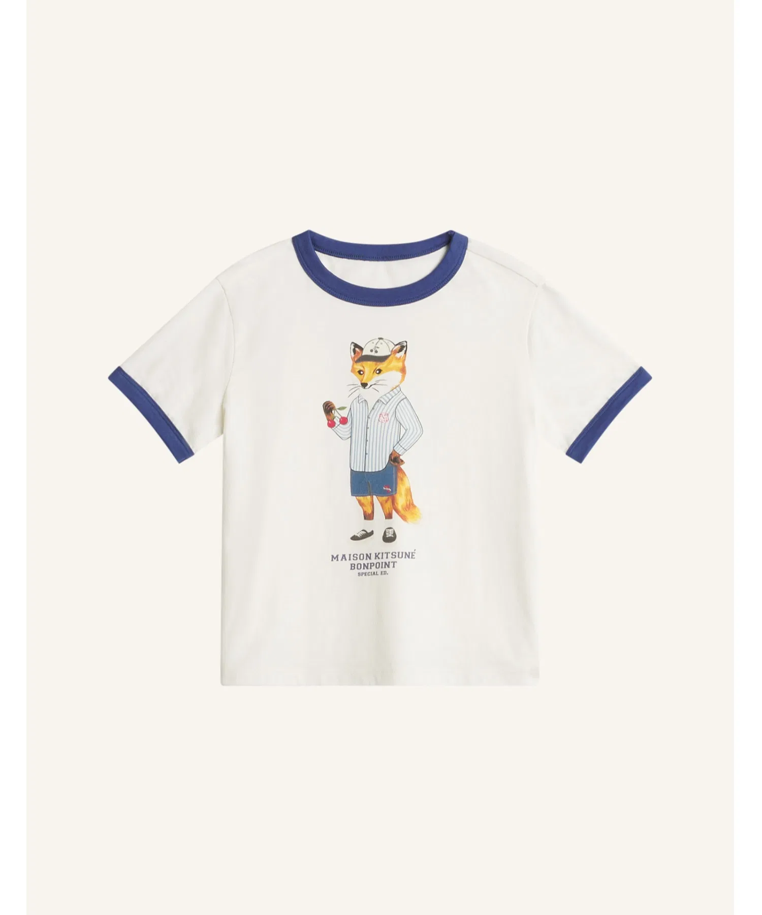 Унисекс футболка из хлопка Maison Kitsune AKIVA COMFORT с принтом белый — фото 2