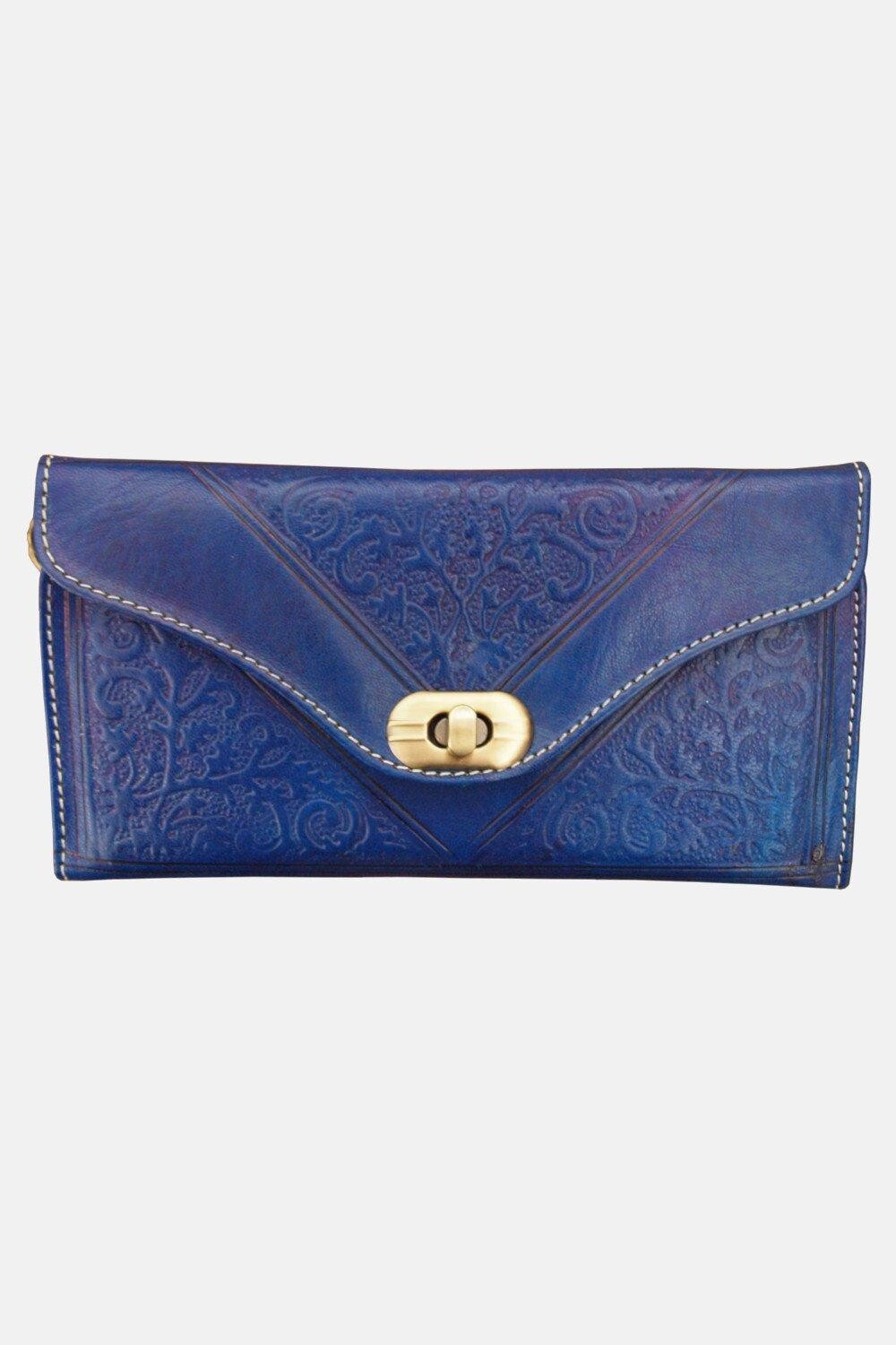 

Кожаный кошелек с тиснением втрое Berber Leather, мультиколор