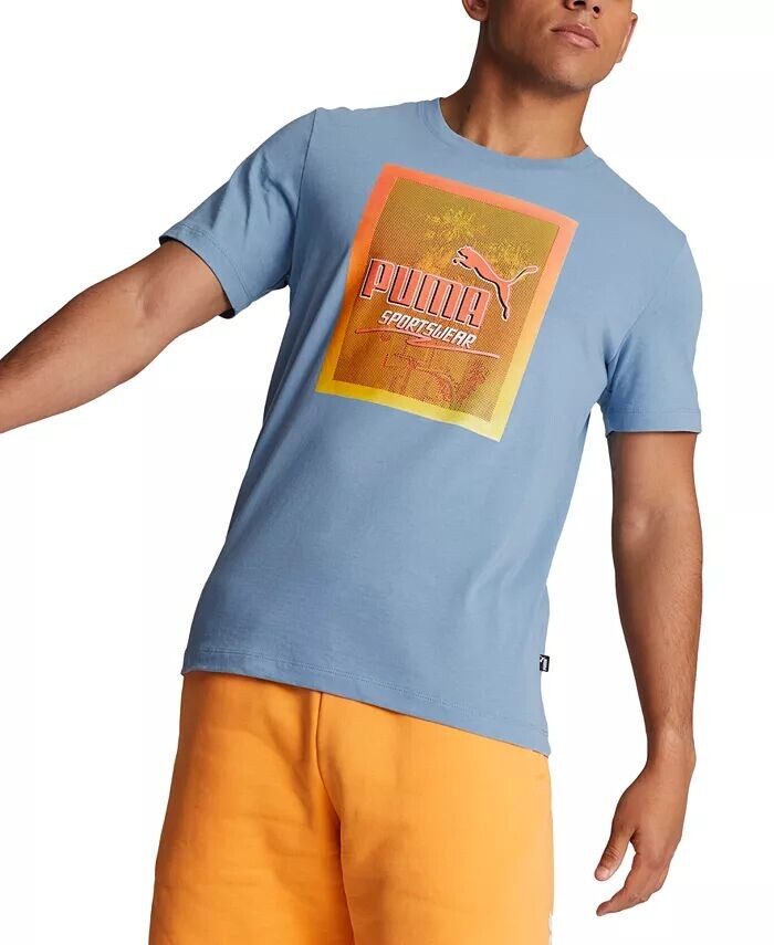 

Мужская футболка с графическим логотипом Summer Nights Puma, синий