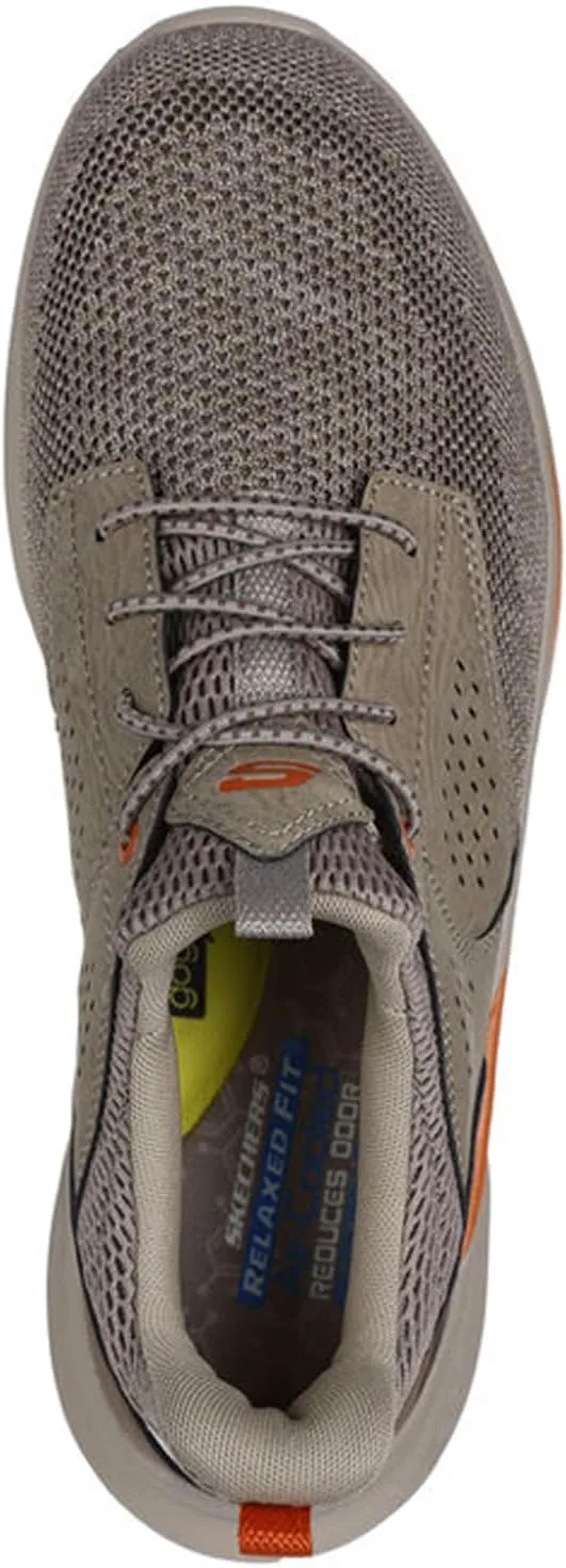 Мужские кроссовки Skechers Streetwear Slade - Breyer с вязаной сеткой, шнуровкой-банджи и четвертной вставкой, без шнурков — фото 4