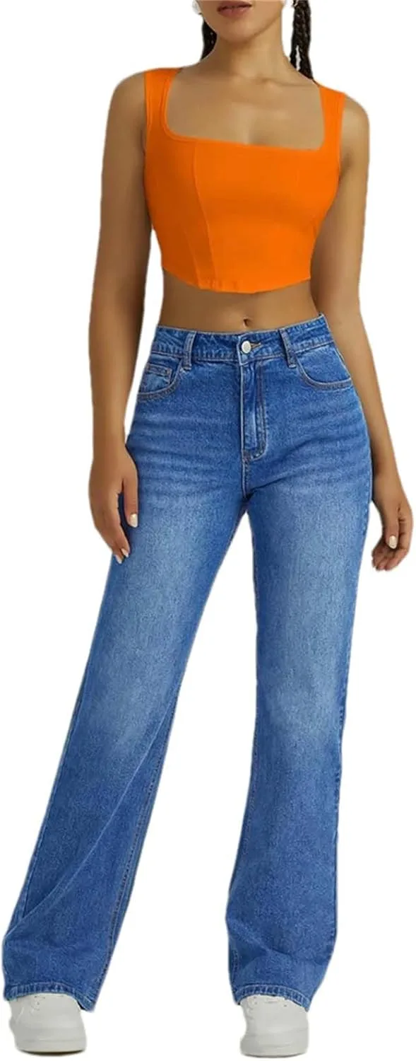 

Женские джинсы High Waist Wide Leg Casual Relaxed Fit с карманами Hndudnff