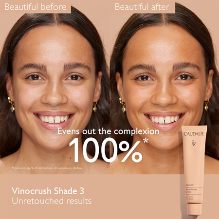 Крем для лица Caudalie — CC для выравнивания тона кожи с увлажняющим эффектом Vinocrush Skin Tint, 30 мл — фото 3