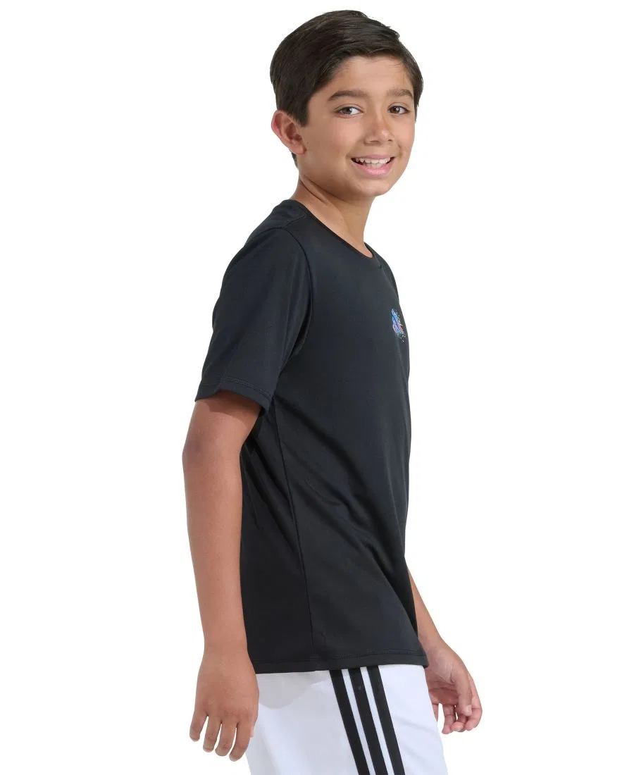 Детские футболки с коротким рукавом для мальчиков 8-20 лет Adidas, черный — фото 3