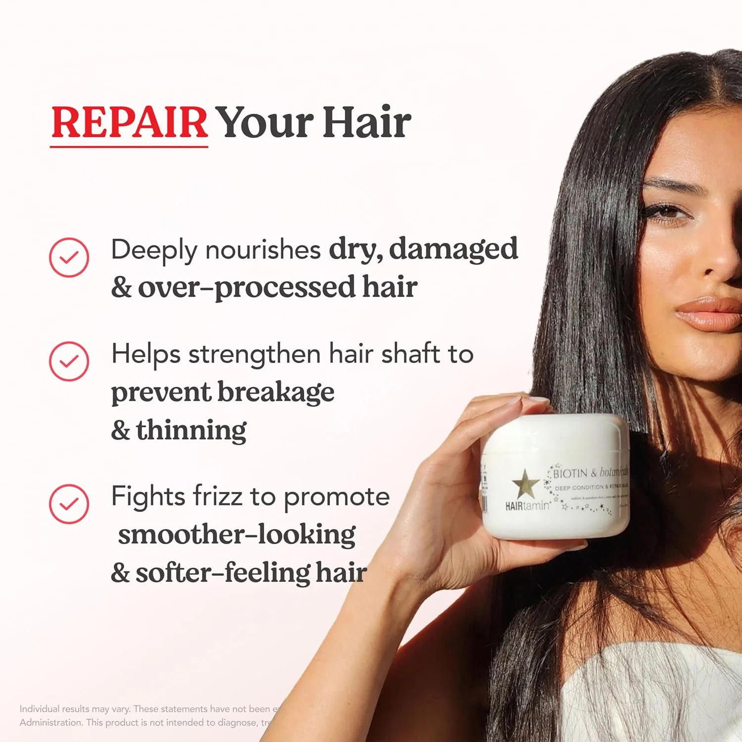 Маска для волос «BIOTIN & BOTANICALS Deep Condition & Repair» от Hairtamin Hairtamin — фото 3