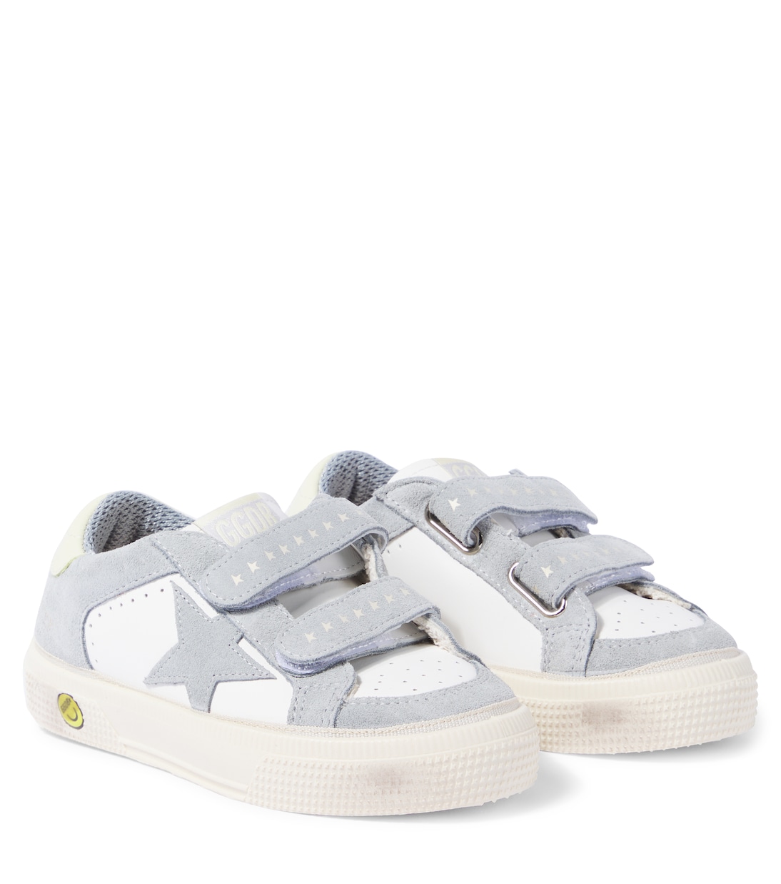 

Кроссовки May из замши и кожи Golden Goose Kids, White/Gray/Yellow