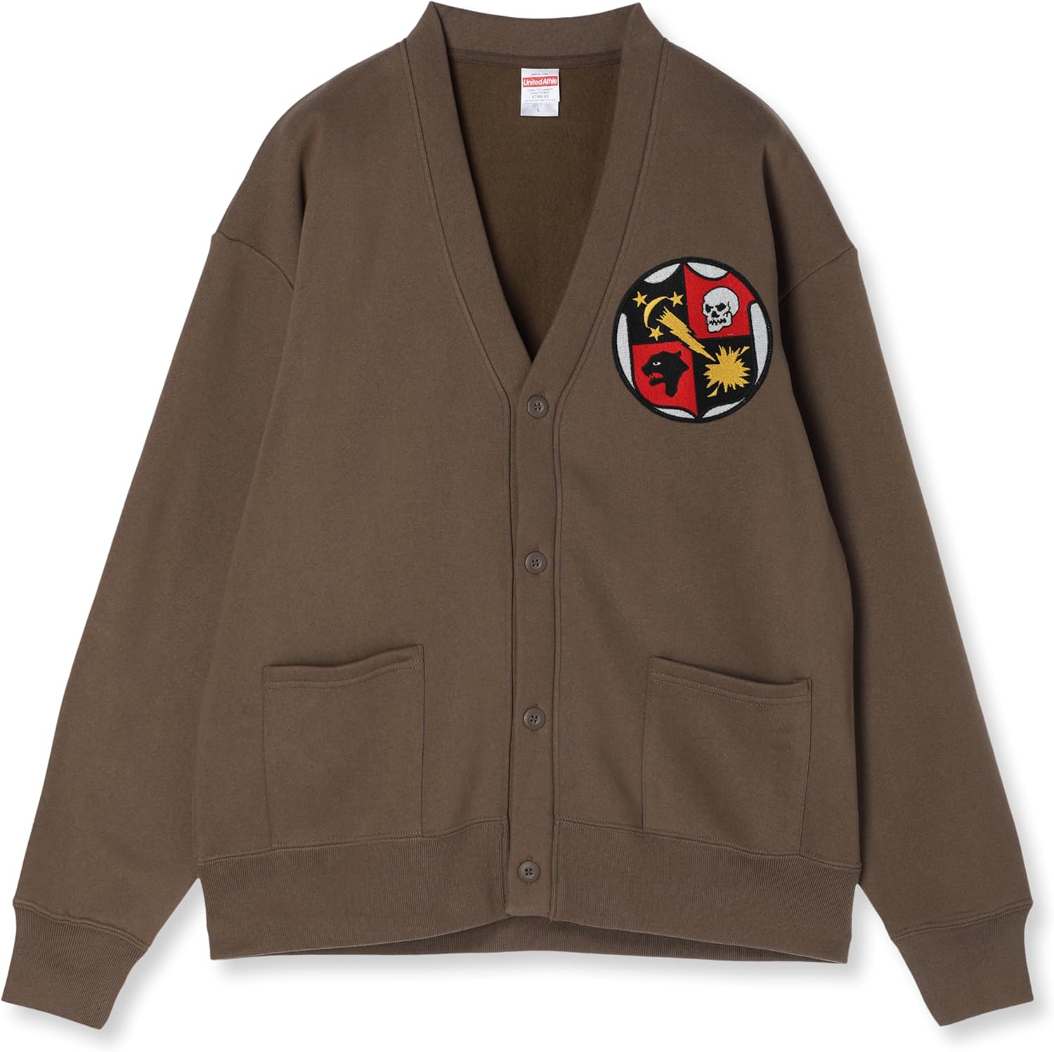 

Кардиган F-Style F-SD021213, толстовка с нашивкой и эмблемой армии США, темно-коричневый