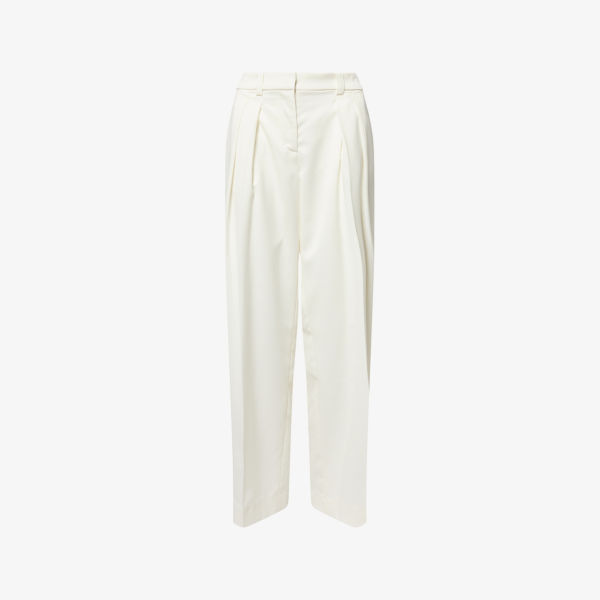 

Брюки Daytona The Frankie Shop плиссированные из шерсти, белый