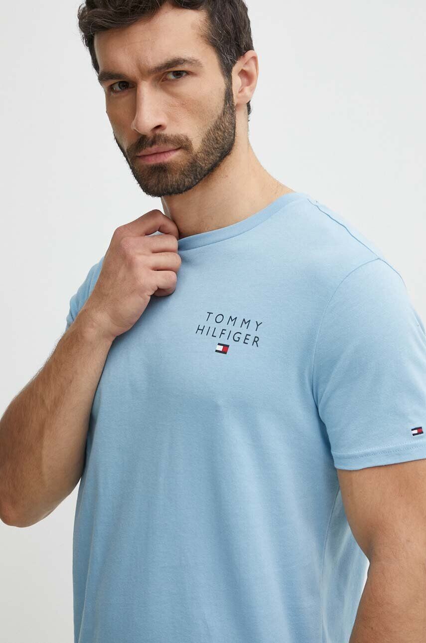 

Хлопковая футболка Tommy Hilfiger для отдыха, синий