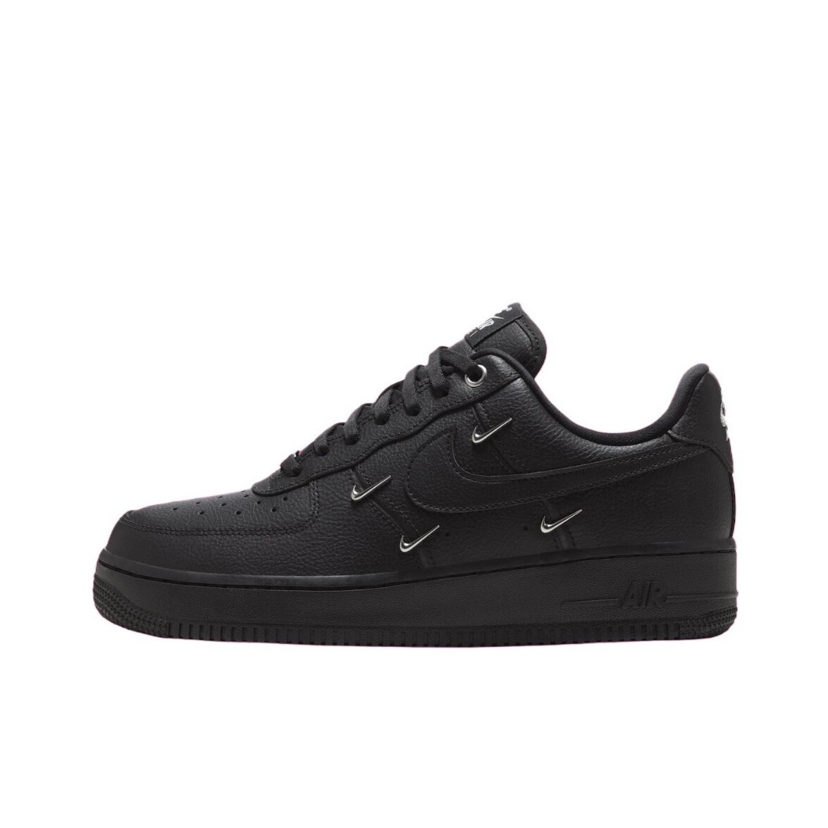 Кроссовки Nike Air Force 1 Skateboarding Shoes Women's Low-top Black/silver, черный/серебряный — фото 3