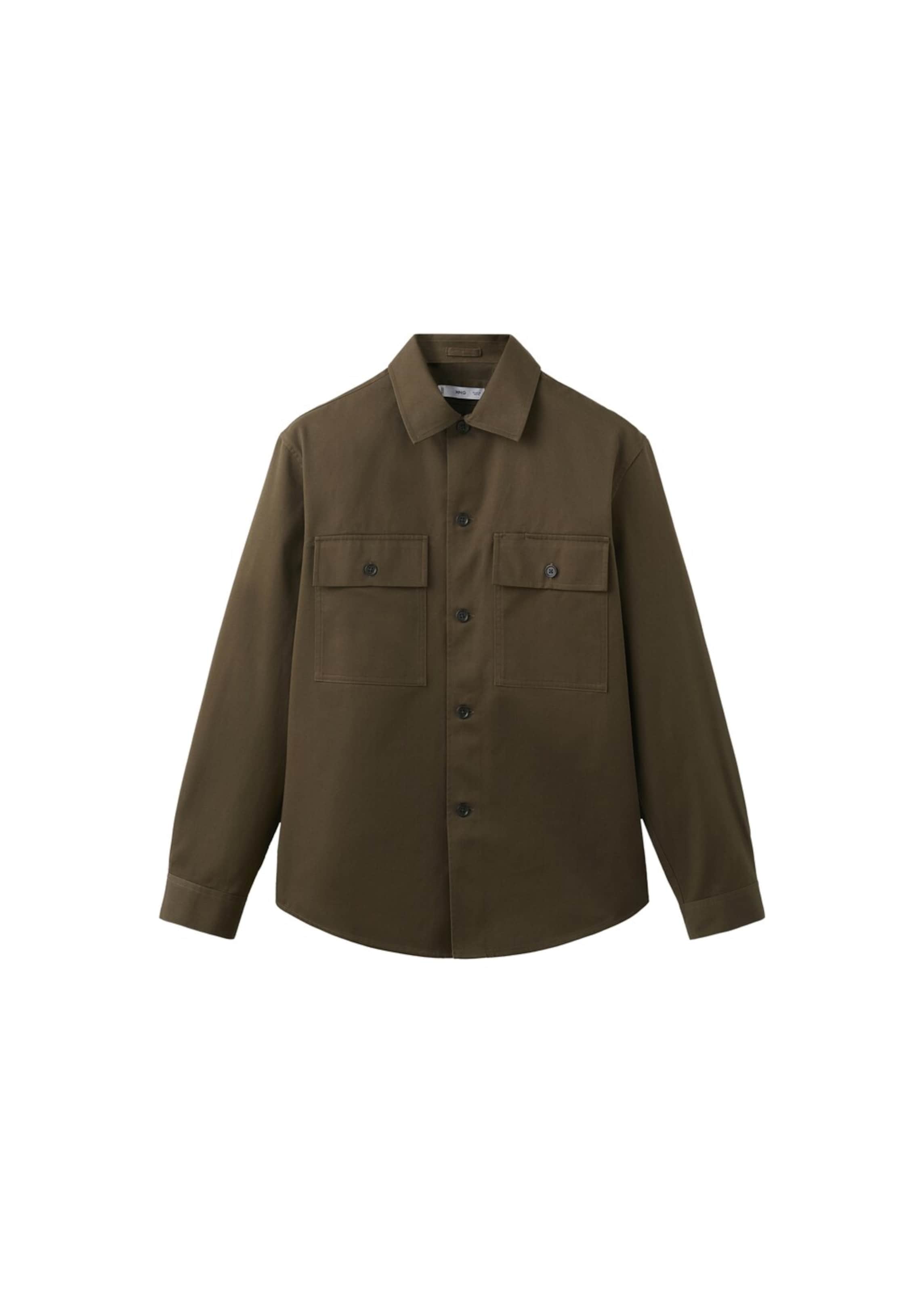 

MANGO MAN Рубашка на пуговицах 'Roberto' комфортного кроя в коричневом цвете