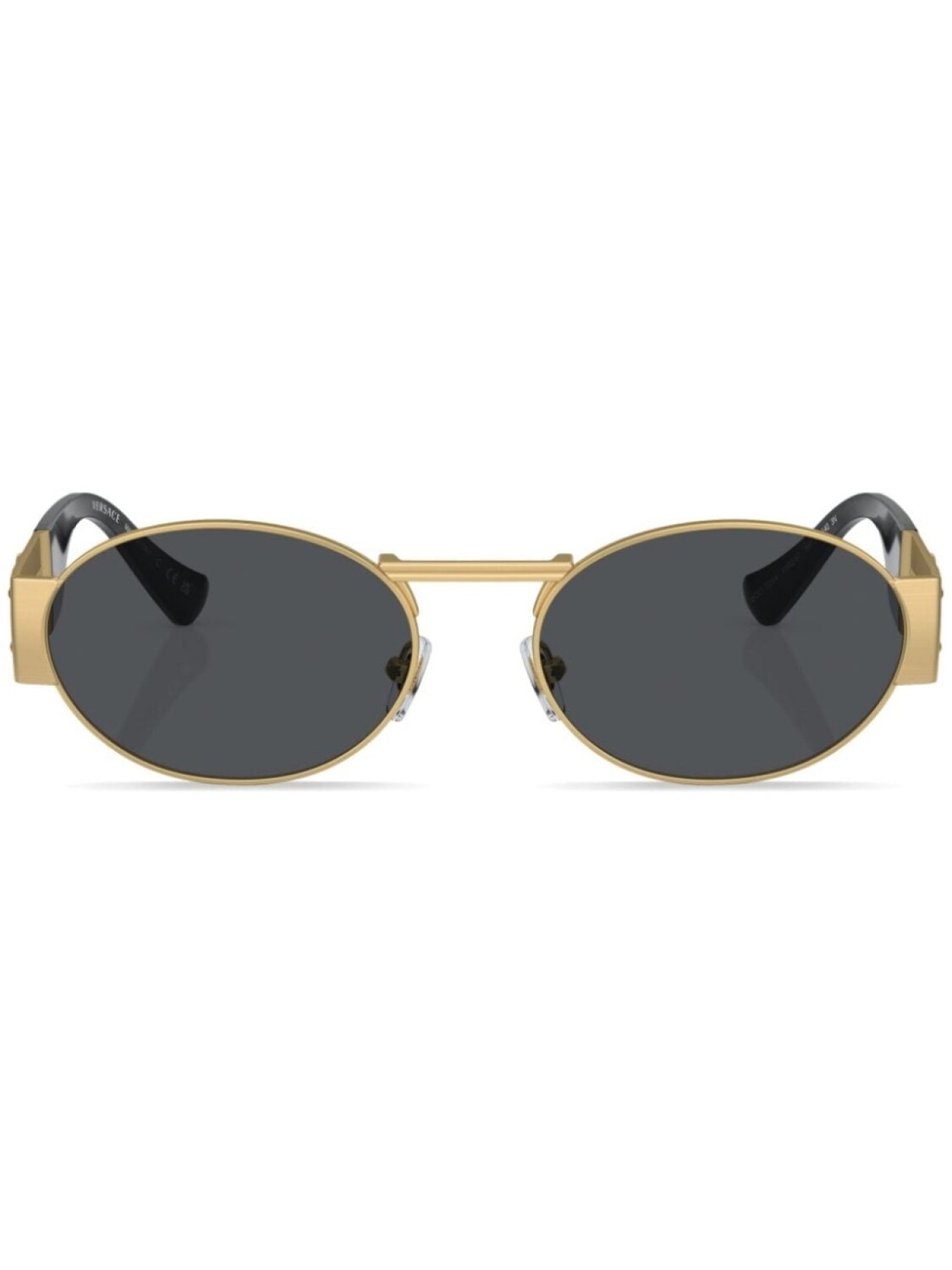 

Versace Eyewear солнцезащитные очки в круглой оправе с декором Medusa, золотистый