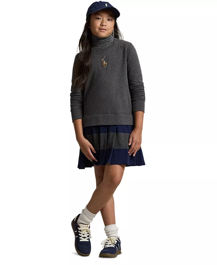 

Детское платье-флис Big Pony для девочек 7-16 лет Polo Ralph Lauren, серый