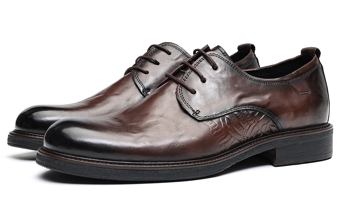 Туфли CВ°BANNER Dress Shoes Men Low-Top Brown — фото 3