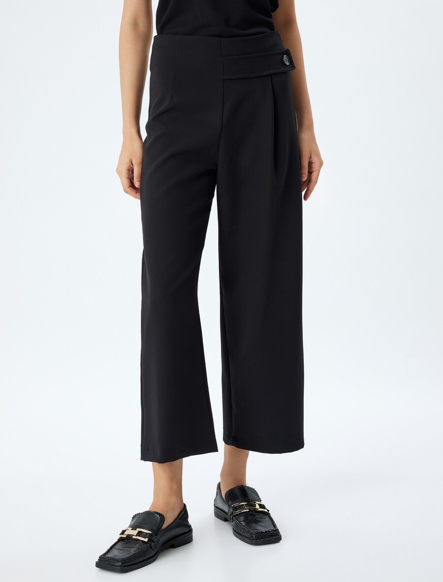 

Тканевые брюки Koton Regular Pants Palazzo, черный