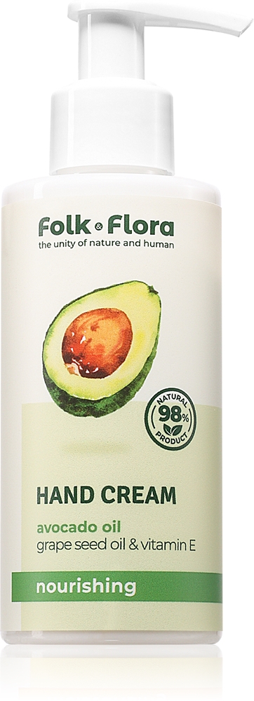 

Питательный крем для рук с маслом авокадо Folk & Flora, 150 мл
