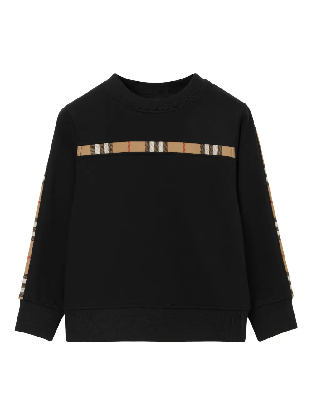 

Толстовка со вставкой в клетку BURBERRY KIDS, черный