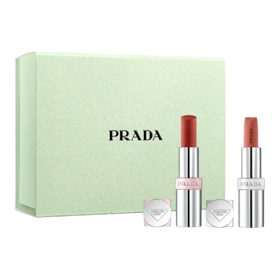 

Двухцветный бальзам для губ Matching Set, легко растушевывается, натуральный PRADA
