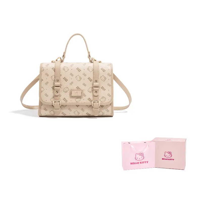 

Sanrio Рюкзак из полиуретана Hello Kitty для женщин розовый коричневый молочный чай, Milk Tea