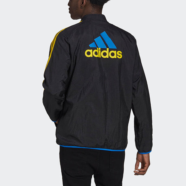 Куртка adidas 21-22 Season Manchester United Soccer/Football Sports Jacket Black, черный — фото 3