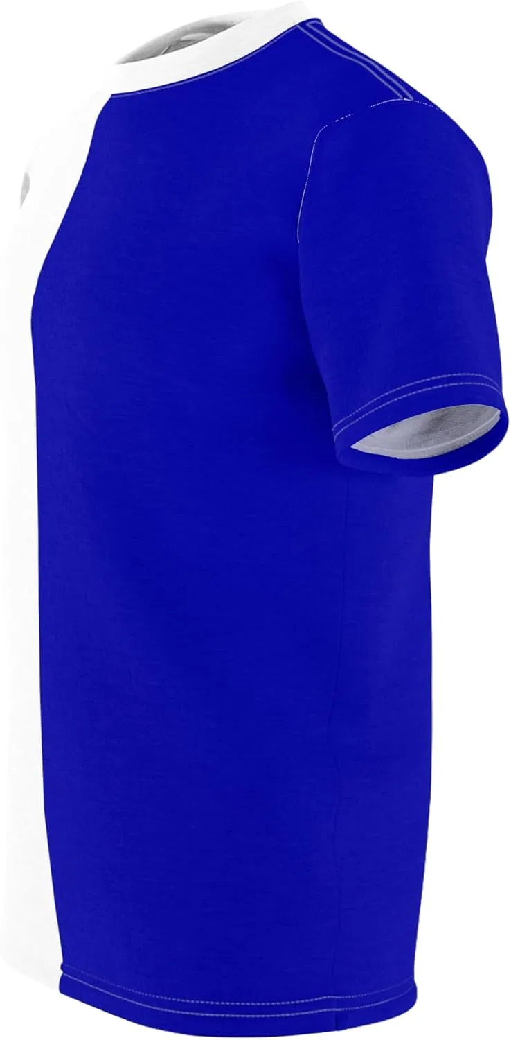 Футболка активная Half Royal Blue Half White GENERIC, цвет White Stitching — фото 4