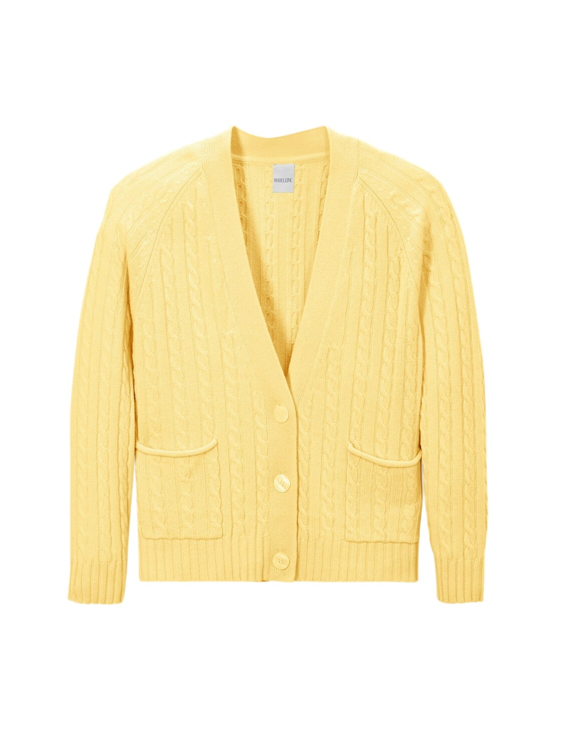 

MADELEINE Вязаный кардиган желтого цвета