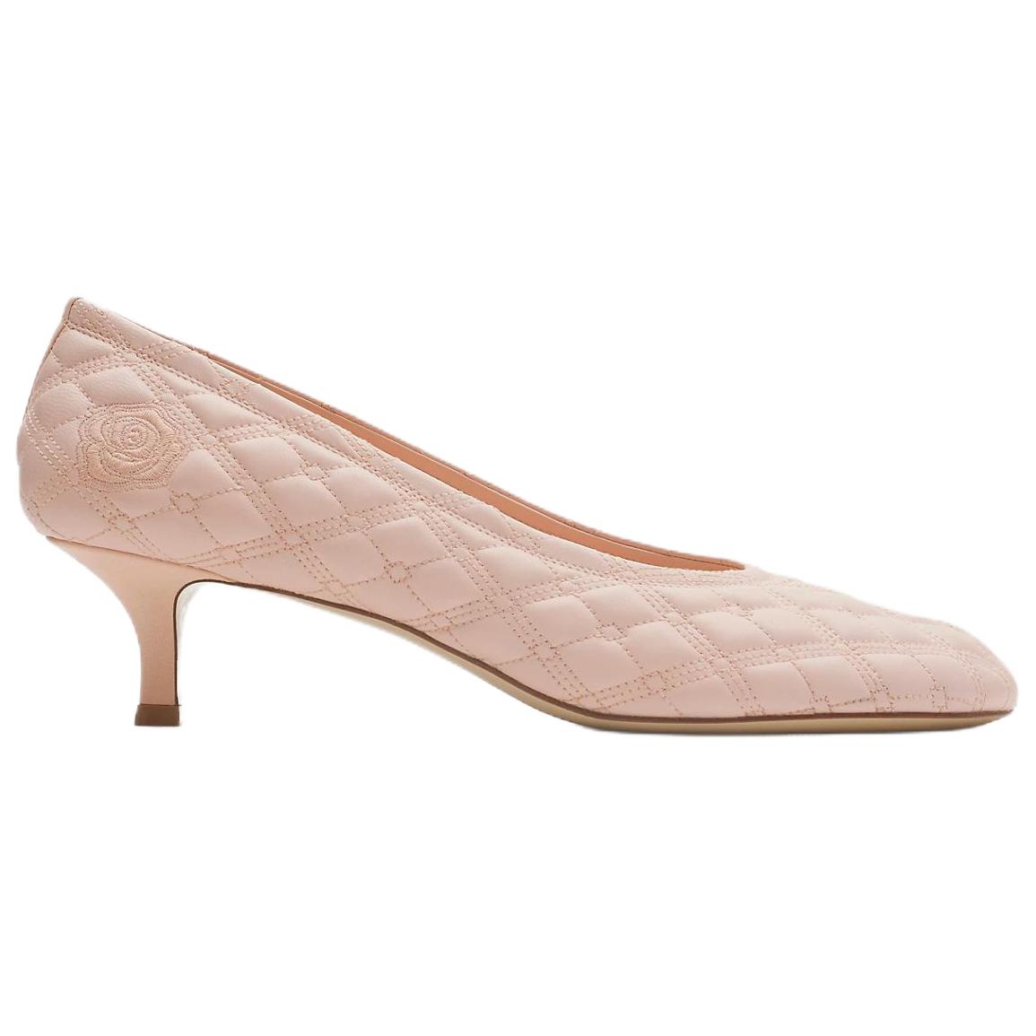 EKD Slim Heel высокие каблуки 4.5см женские розовые Burberry, Original Shoe Box Included — фото 3