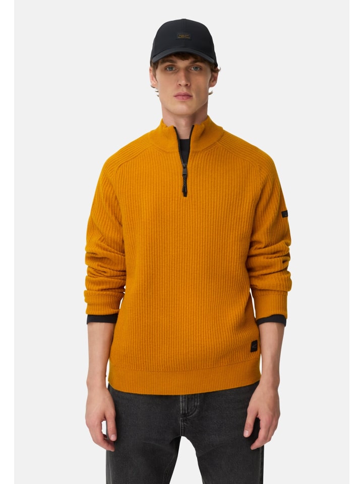 

Camel Active Вязаный пуловер из чистой овечьей шерсти желтого цвета