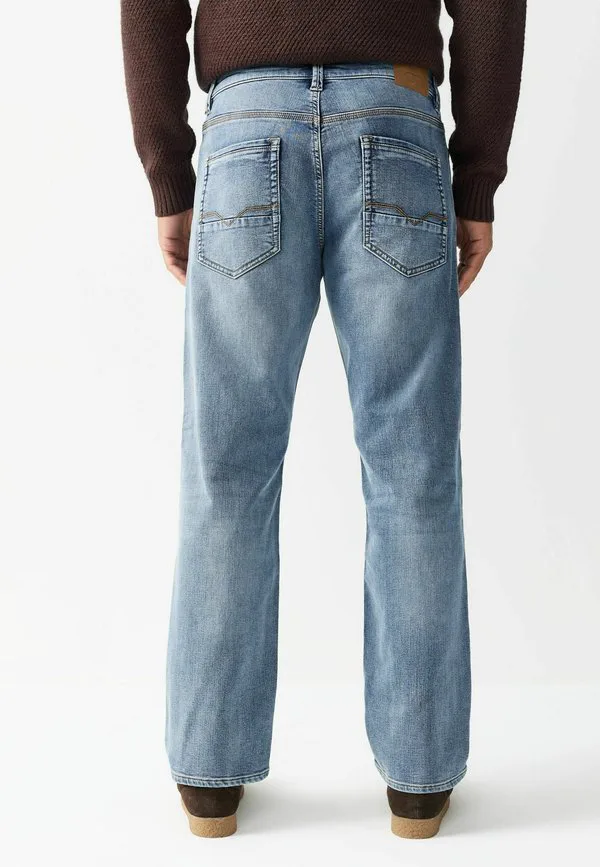 Джинсы прямого кроя из эластичной ткани стандартного размера Next, Blue Denim — фото 4