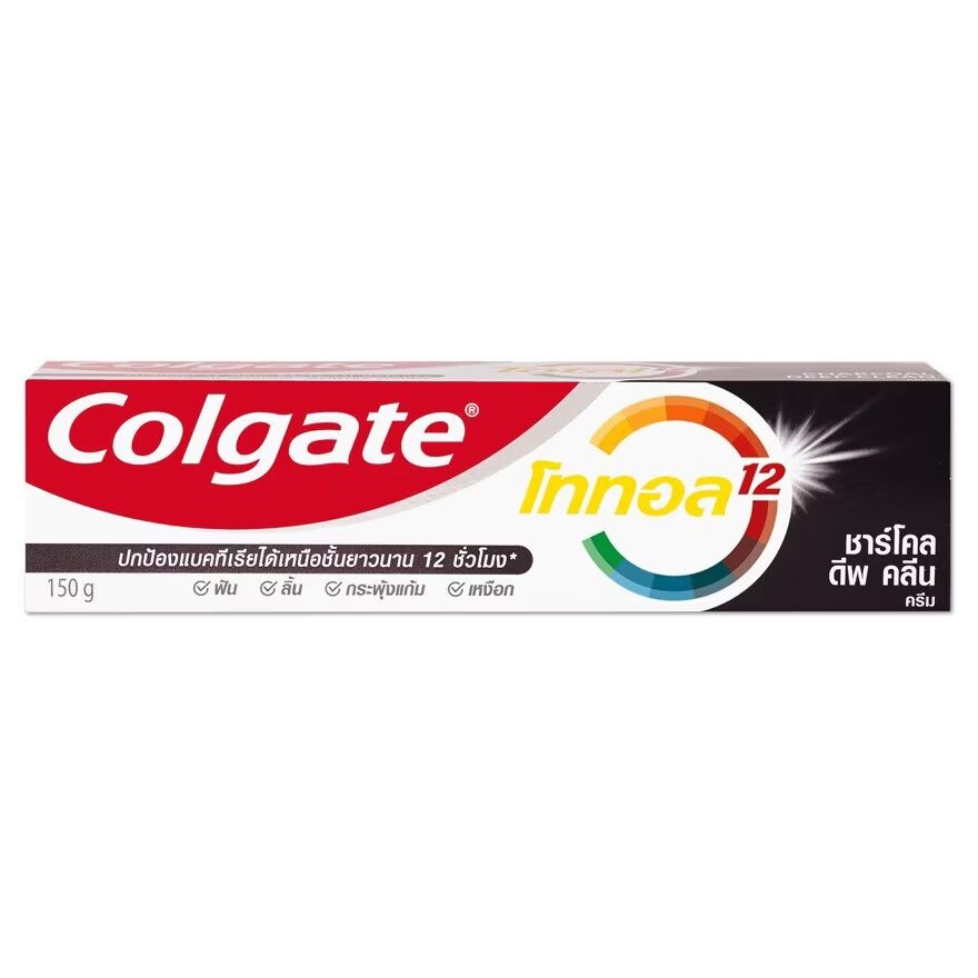 

Colgate Зубная паста Total Charcoal Deep Clean 150 г, Red, Black