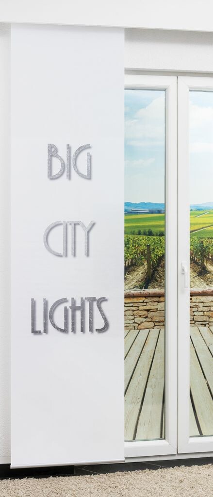 

Раздвижная штора Lysel Big City Lights черно-белая, размер (Ш x В) 60см x 245см, черный