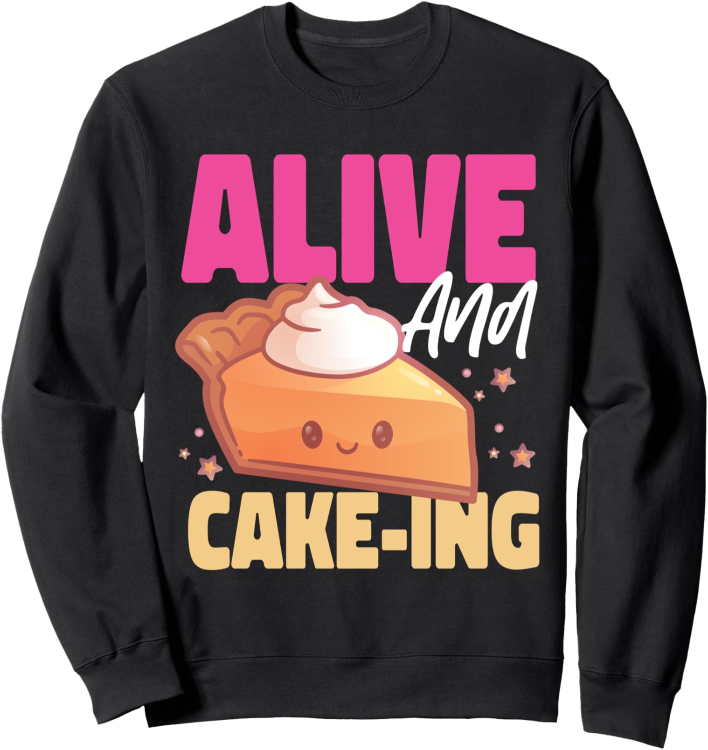 

Милая толстовка с тортом «Alive And Cake-ing» Cake Bakery And Cake Decorator Baking Designs, черный