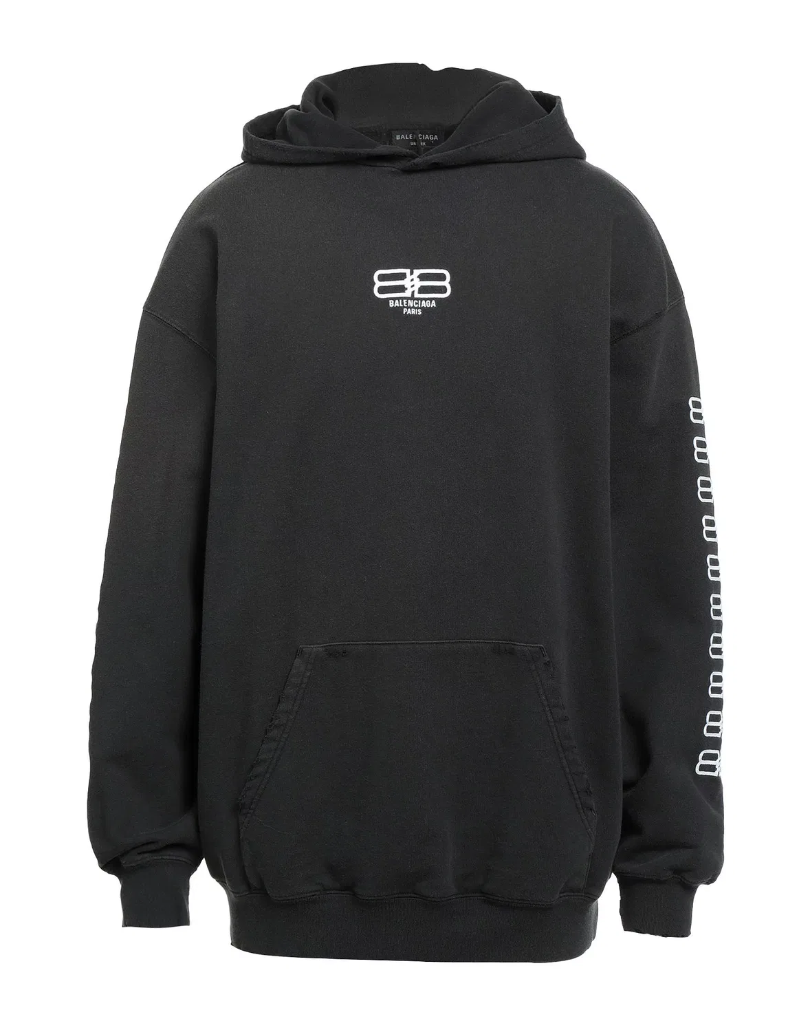 Свитшот с капюшоном charcoal BALENCIAGA