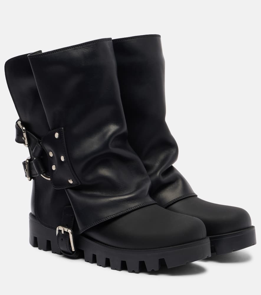 Кожаные байкерские ботинки Dolce&Gabbana, Black/Black
