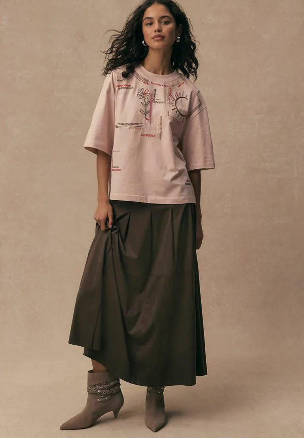 

Футболка с вышитым графическим принтом и круглым вырезом Next, Pink, Розовый, Футболка с вышитым графическим принтом и круглым вырезом Next, Pink