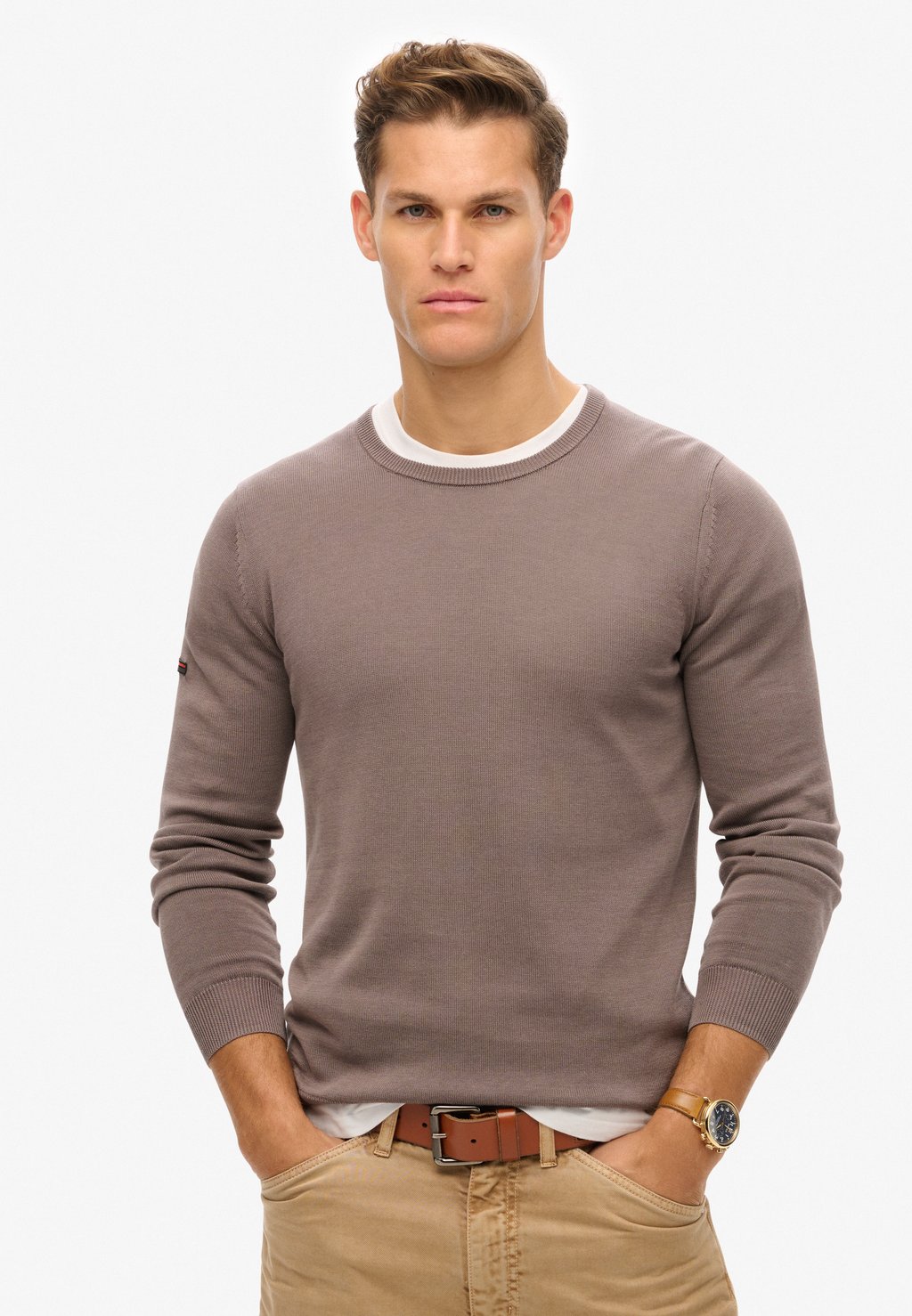 

Джемпер ESSENTIALS LIGHTWEIGHT CREW Superdry, серый