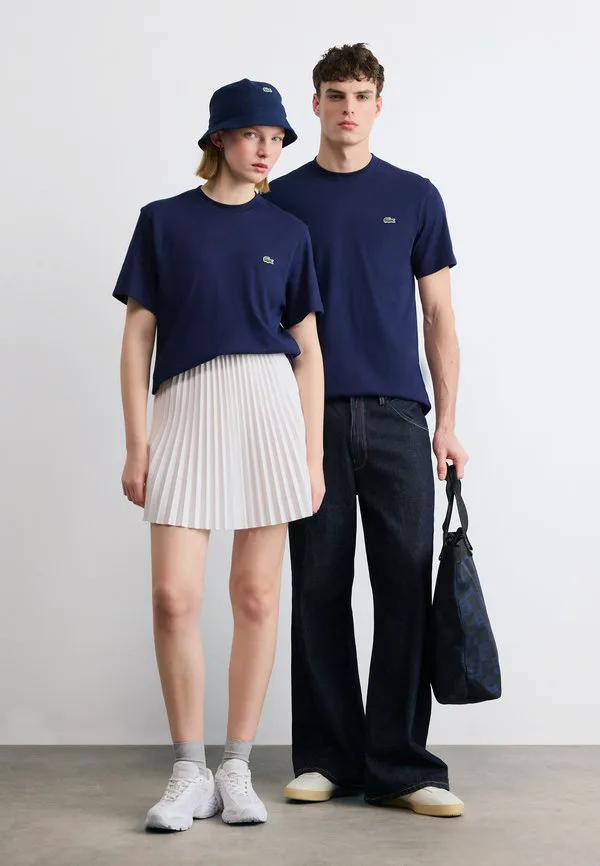 Футболка унисекс с принтом Lacoste, Navy Blue — фото 2