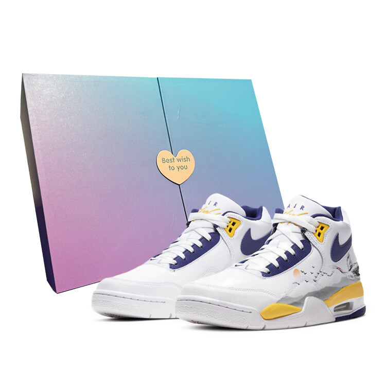 

Кроссовки Nike Flight Legacy Vintage Basketball Shoes Men Mid-top Yellow/White, желтый