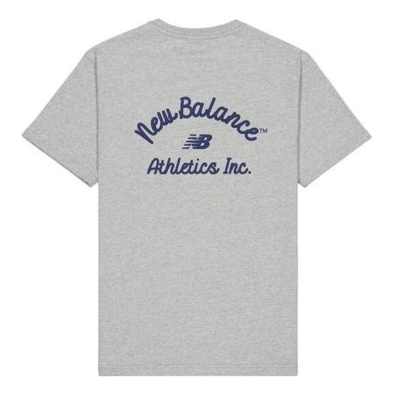

Футболка спортивная футболка с принтом на спине New Balance, серый