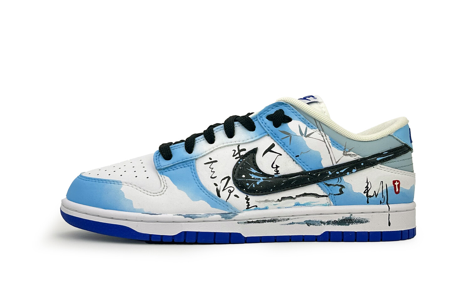 

Кроссовки Nike Dunk Skateboarding Shoes Men Low-top Blue, черный
