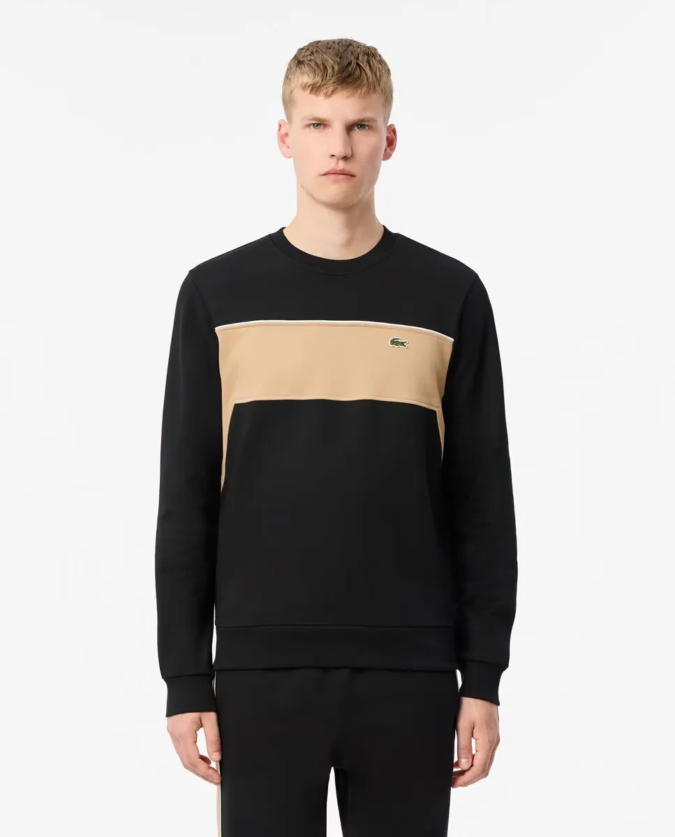 

Мужская толстовка с цветными блоками Lacoste, черный
