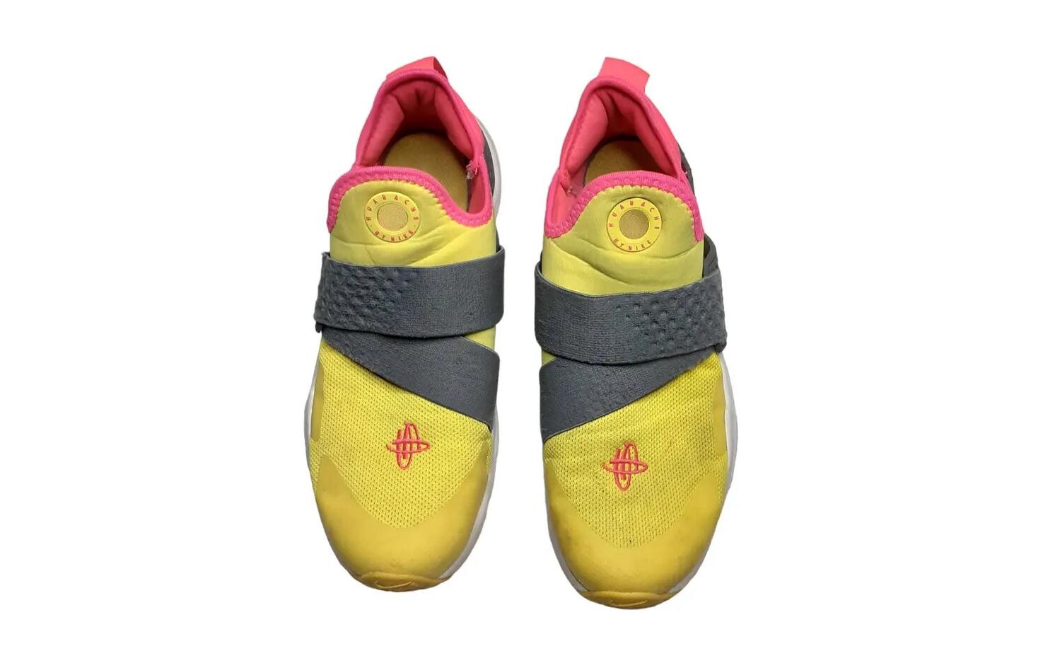 Кроссовки Nike Huarache Extreme Dynamic Yellow Racer Pink GS, цвет Yellow-ash powder — фото 4