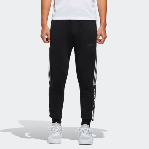 Спортивные штаны adidas neo Side logo Printing Slim Fit Casual Sports Long Pants Black, черный — фото 3