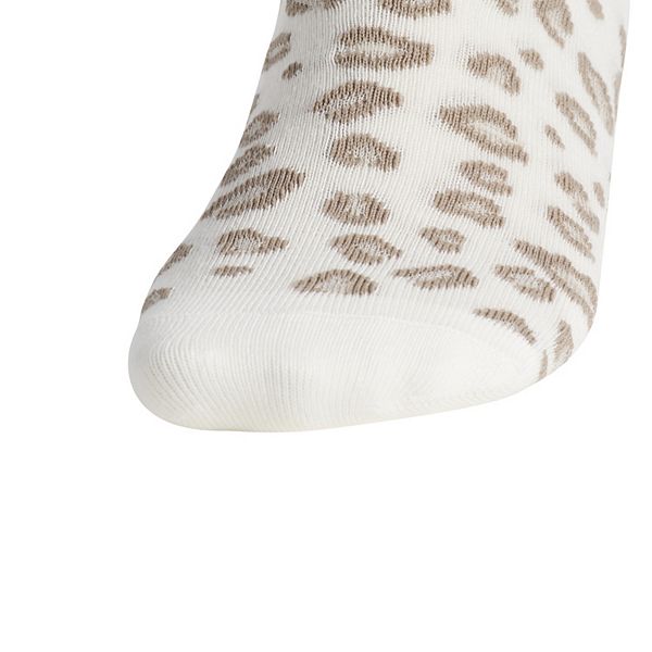 Женские носки leopard luxe high quarter 3 шт Adidas, Beige Multi — фото 3