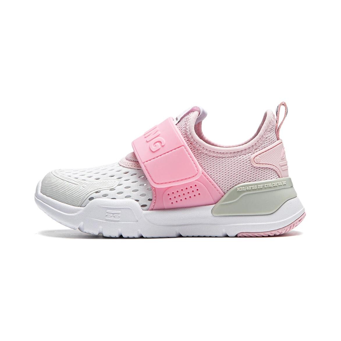 

Кроссовки LINING YOUNG Kids Lifestyle Shoes PS Low-top Standard White/cherry Blossom Pink/sweet Apricot Pink, розовый