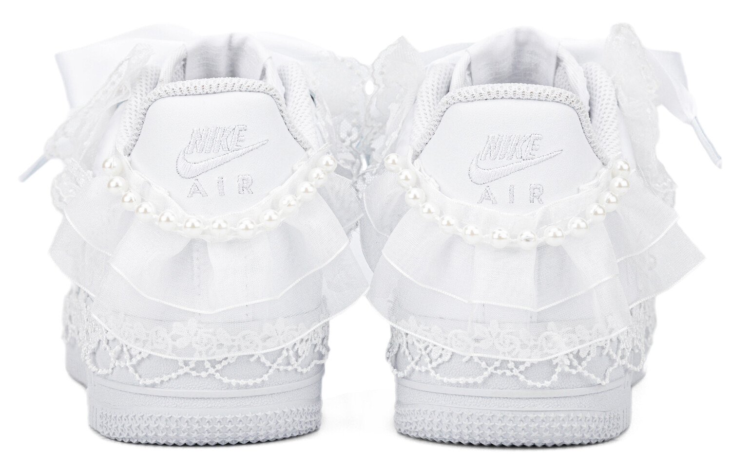 Кастомизированные кроссовки Nike Air Force 1 Skateboarding Shoes Women, белый — фото 4