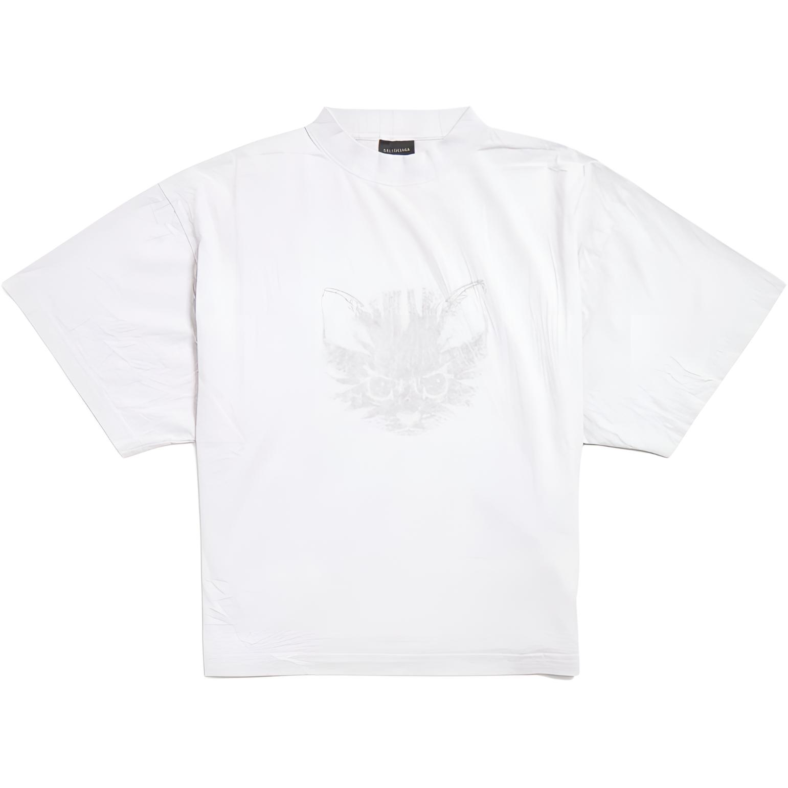 

Футболка с принтом и круглым вырезом Balenciaga, белый