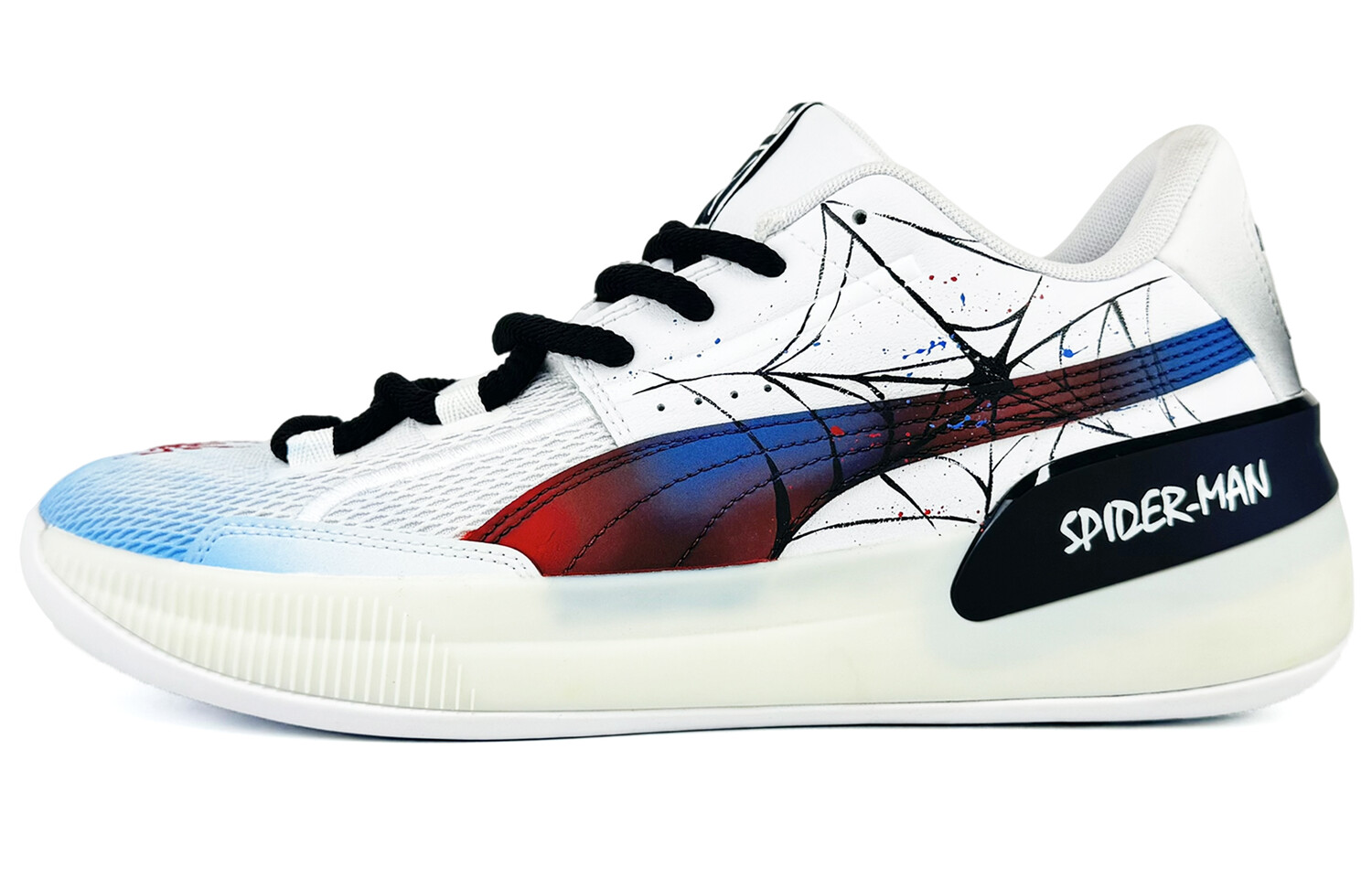 

Баскетбольные кроссовки Clyde Hardwood мужские с низким верхом, синие/красные Puma