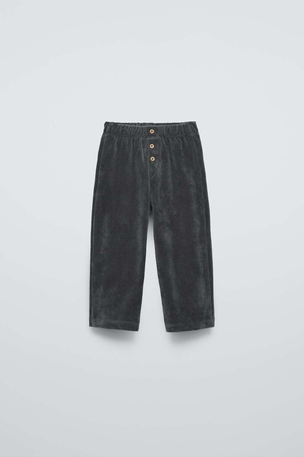 

Брюки из вельвета needlecord ZARA, средне-серый