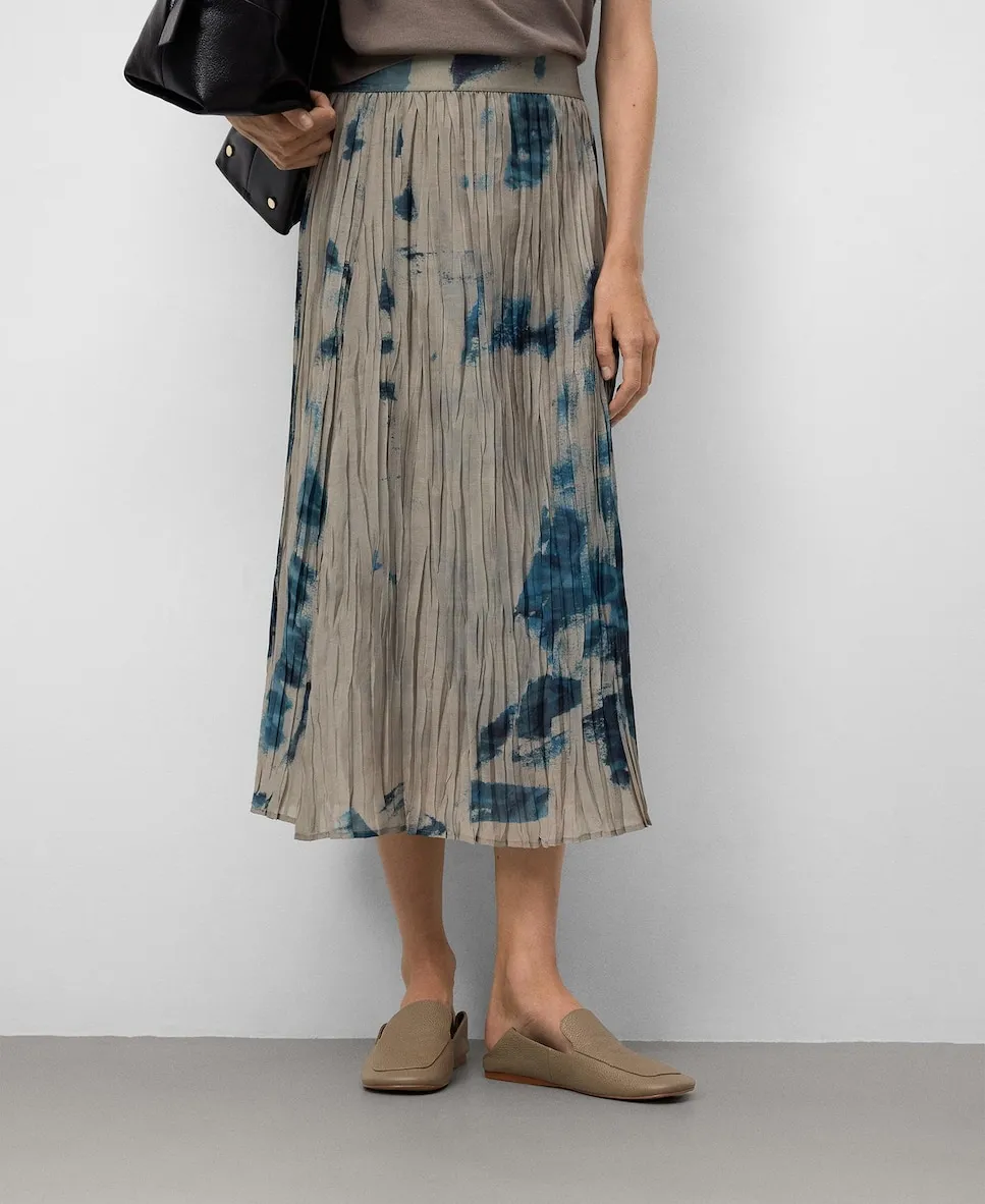 

Юбка с жатым принтом Adolfo Dominguez, синий/бежевый