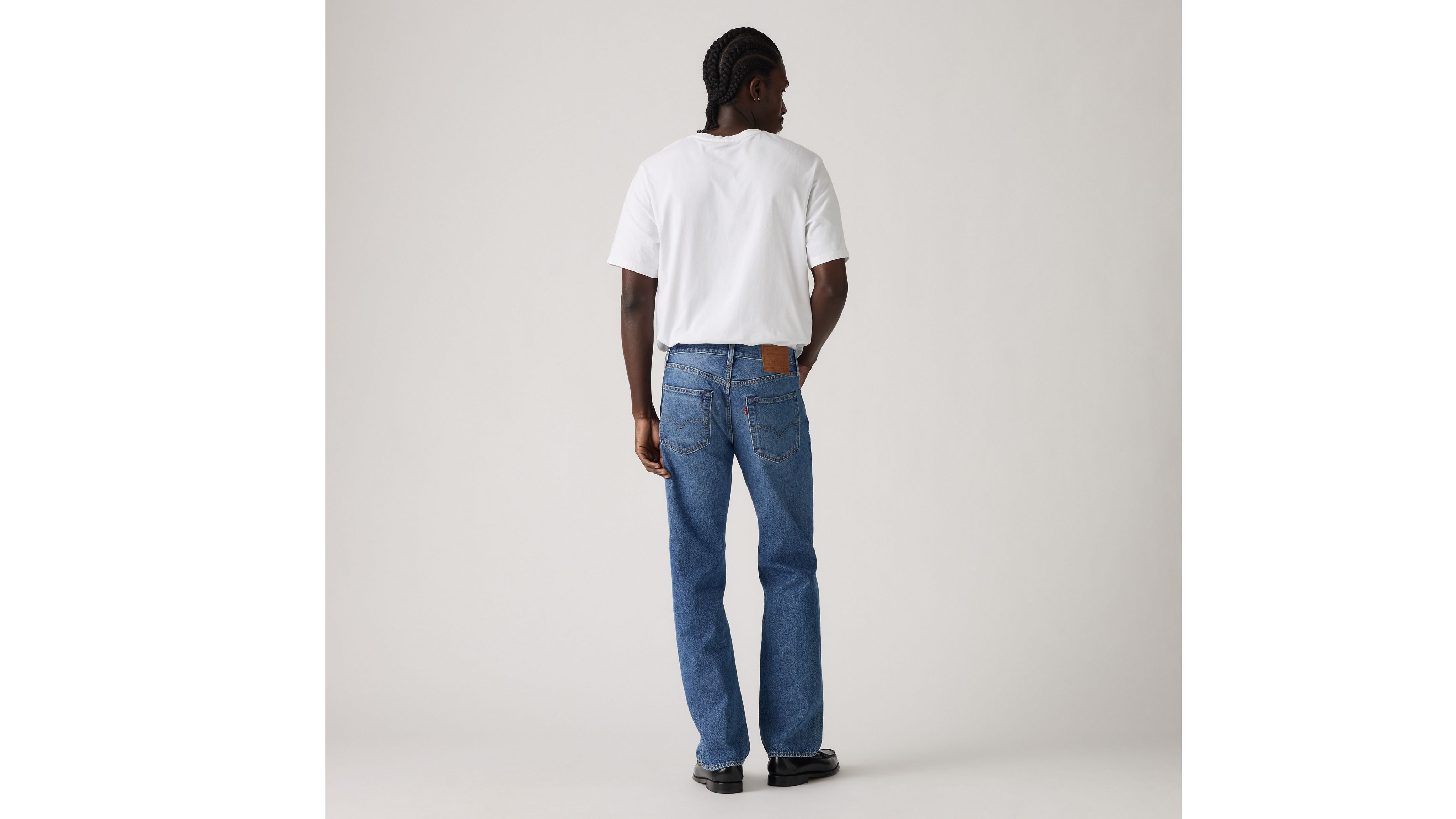 Мужские джинсы Levi's 501 Original Thermodapt, классический синий деним средней тональности — фото 3